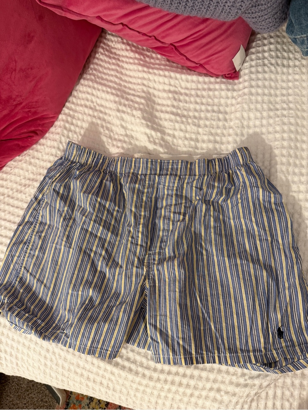 RALPH LAUREN Striped Blue and Yellow Men's boxers